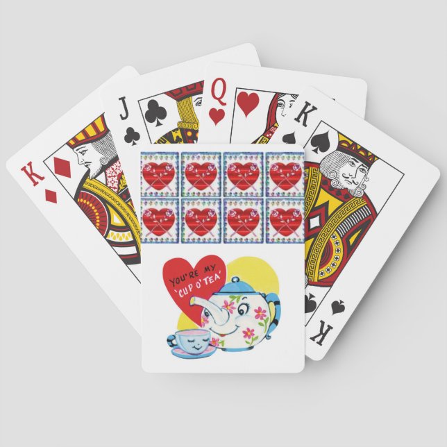 Mazo de Cartas de Juego del Día de San Valentín (Reverso)