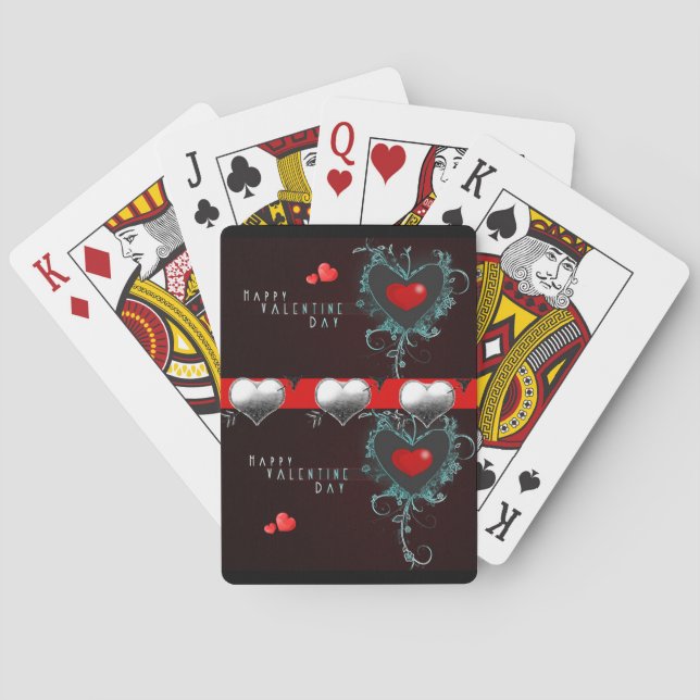 Mazo de Cartas de Juego del Día de San Valentín (Reverso)