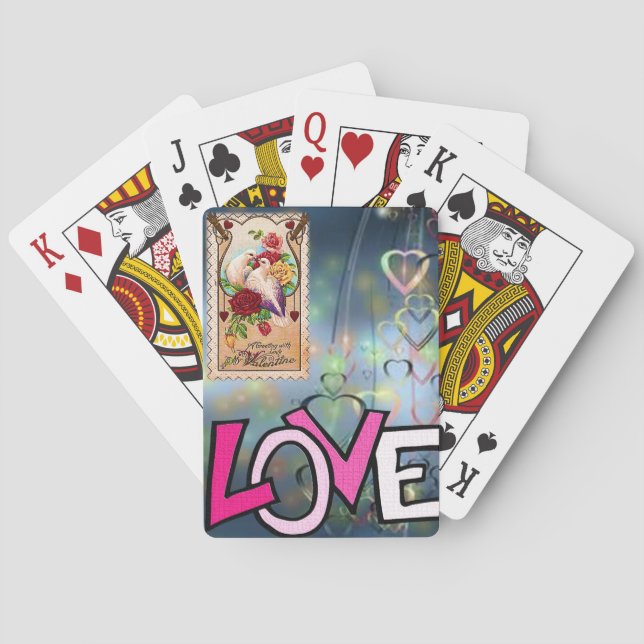 Mazo de Cartas de Juego del Día de San Valentín (Reverso)