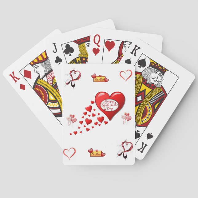 Mazo de Cartas de Juego del Día de San Valentín (Reverso)