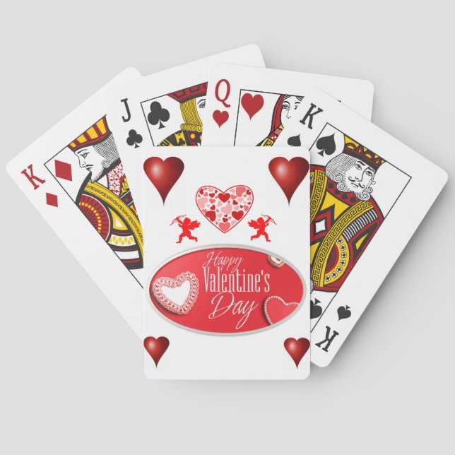 Mazo de Cartas de Juego del Día de San Valentín (Reverso)