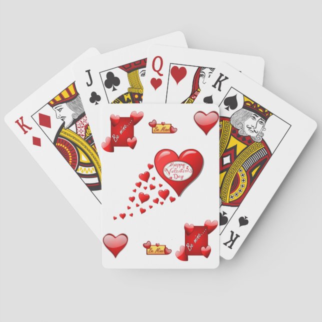 Mazo de Cartas de Juego del Día de San Valentín (Reverso)