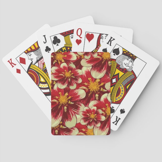 Mazo de Cartas de Juego Floral (Reverso)