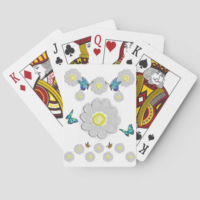 Mazo de Cartas de Juego Floral (Reverso)
