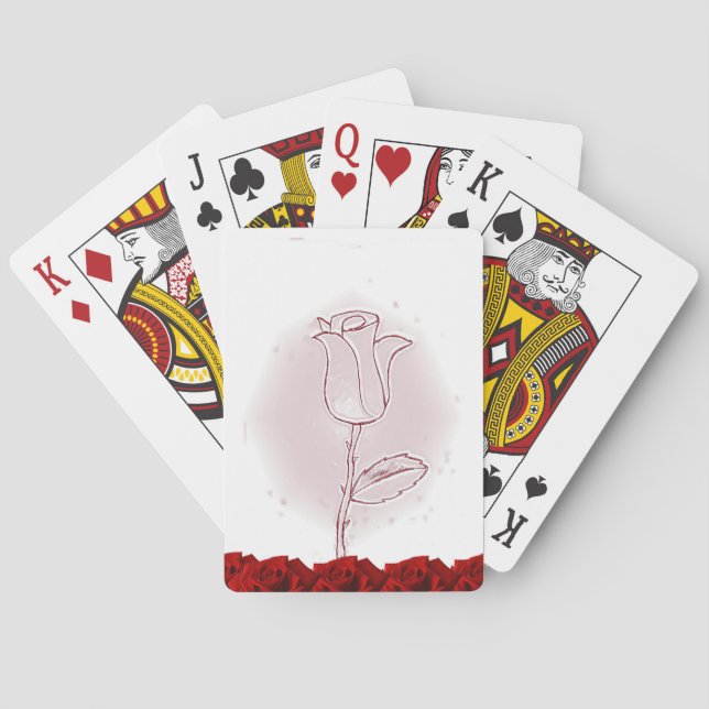 Mazo de Cartas de Juego Florales (Reverso)