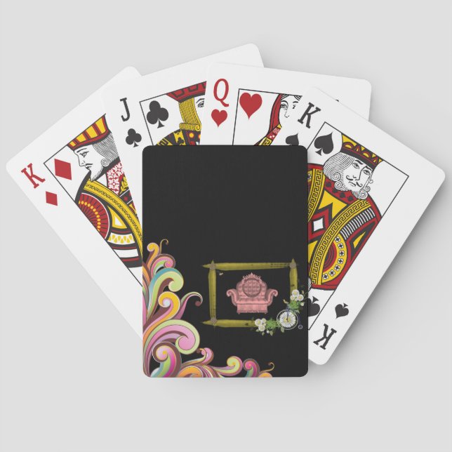 Mazo de Cartas de Juego Florales (Reverso)