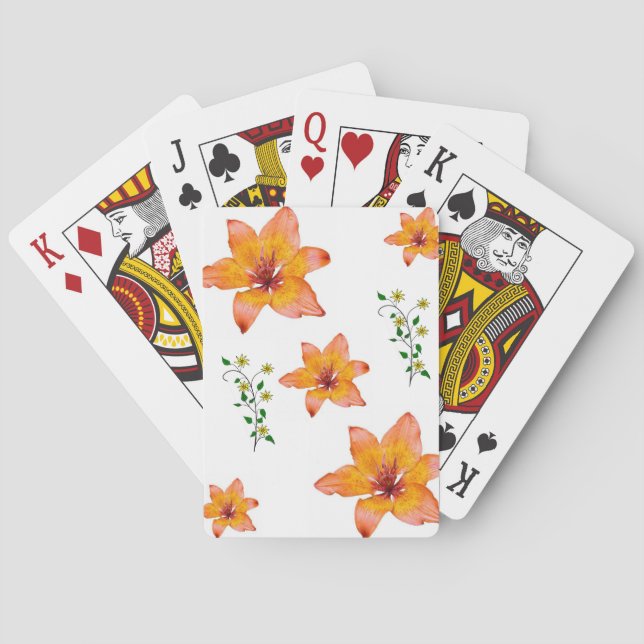 Mazo de Cartas de Juego Florales (Reverso)
