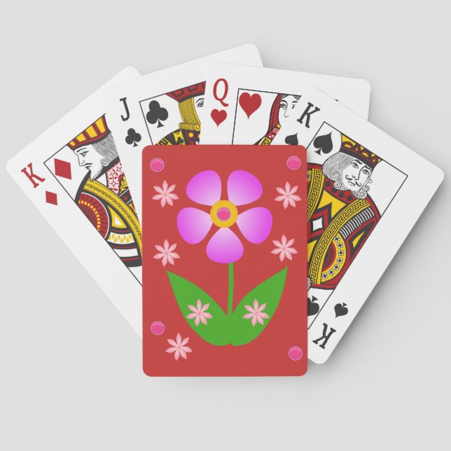 Mazo de Cartas de Juego Florales (Reverso)