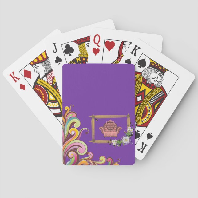 Mazo de Cartas de Juego Florales (Reverso)