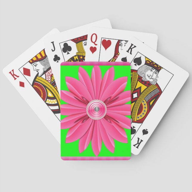 Mazo de Cartas de Juego Florales (Reverso)
