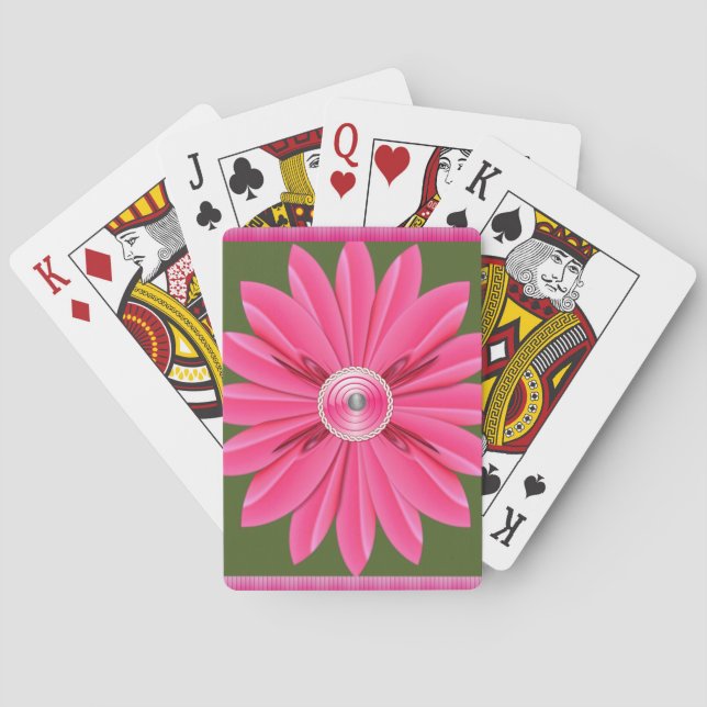 Mazo de Cartas de Juego Florales (Reverso)