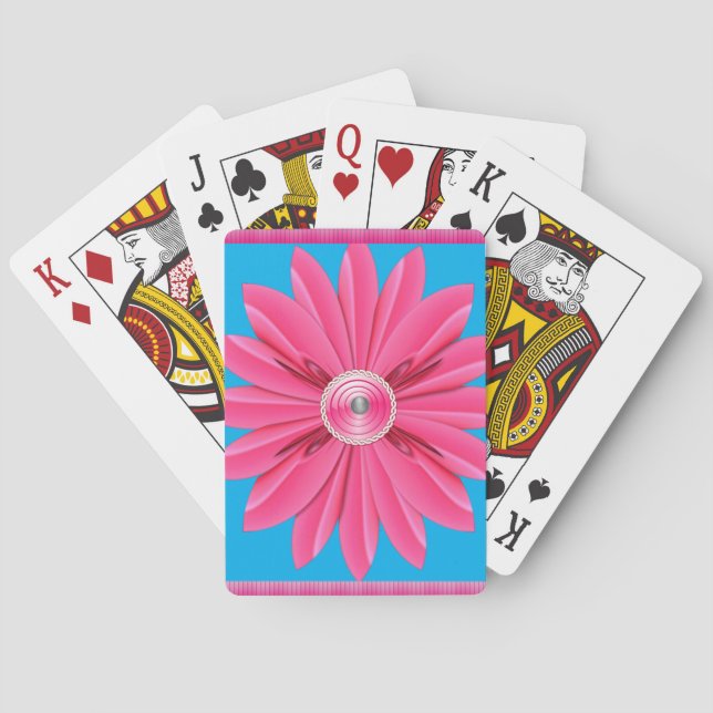 Mazo de Cartas de Juego Florales (Reverso)