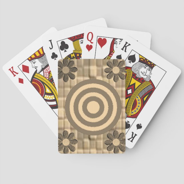 Mazo de Cartas de Juego Florales (Reverso)