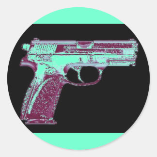 MB Pegatinas de Pink Gun