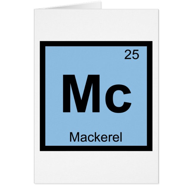 Mc - Química del pez caballa Símbolo de la tabla p (Frente)