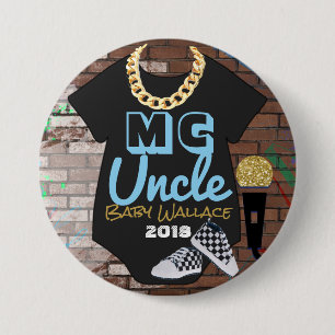 MC Uncle  Cup Hip Hop Boy Ducha Botón Pinback