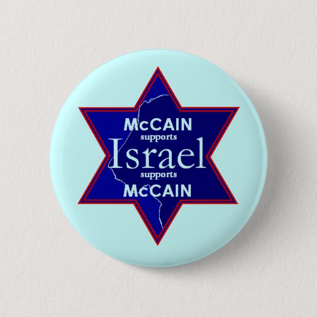 McCain ISRAEL apoya el botón (Anverso)