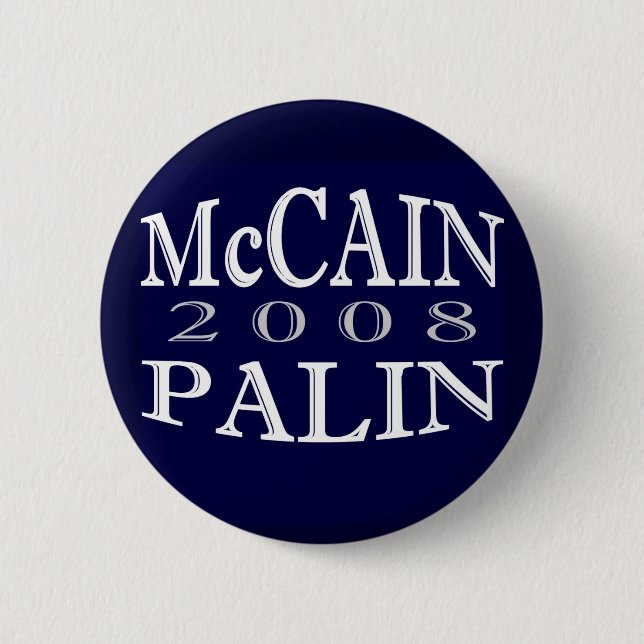 McCAIN PALIN 2008 Botón Azul (Anverso)