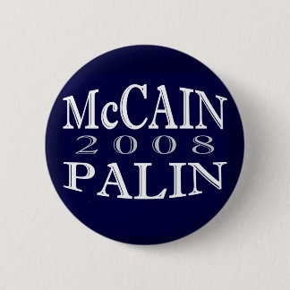 McCAIN PALIN 2008 Botón Azul
