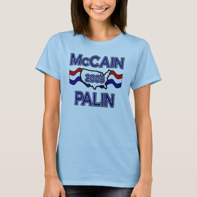 McCain Palin 2008 camisetas (Anverso)