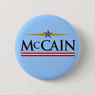 Mcccain para presidente / botón McCain
