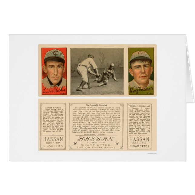 McConnell Caught Chicago Baseball 1912 (Anverso (Horizontal))