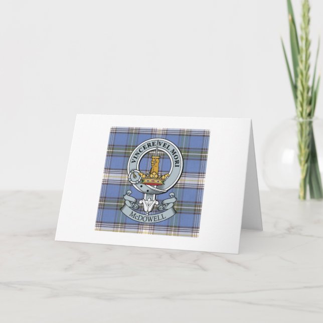 McDowell Escudo + Tarjeta de felicitación Tartán (Anverso)