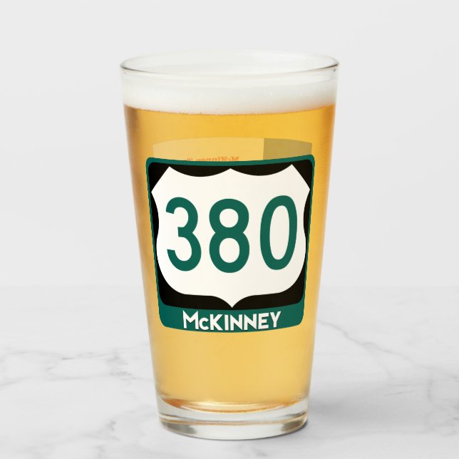 McKinney, Texas, y US 380, vidrio para pintura (Anverso (lleno))