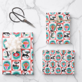 MCM Cats Navidades regalo papel de envolvimiento
