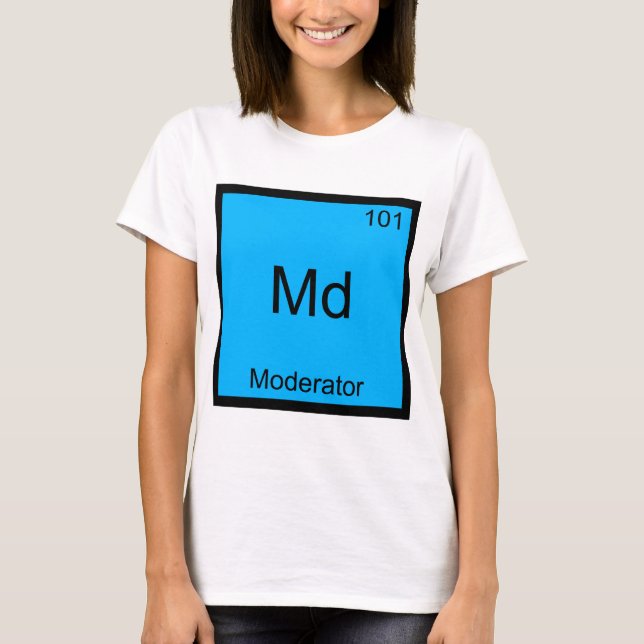 Md - Camiseta divertida con símbolo de elemento qu (Anverso)
