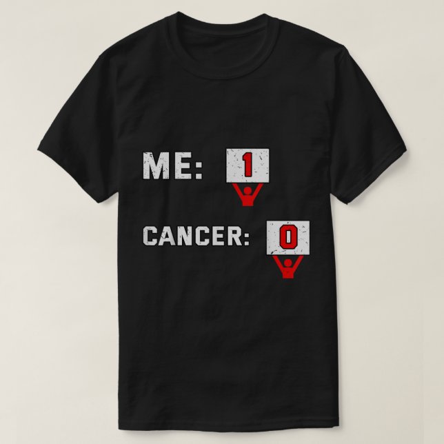 Me 1 Cáncer 0 Quimioterapia Camisa Lucha contra el (Diseño del anverso)