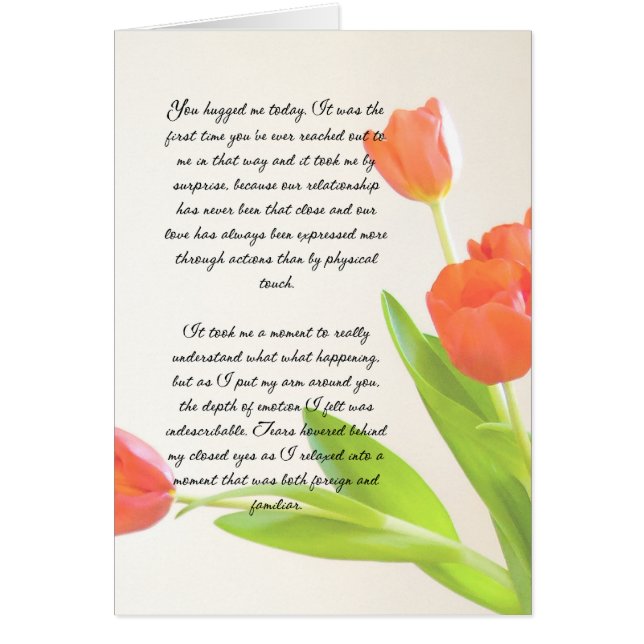 Me abrazaste hoy (Frente)