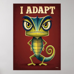 Me adapto Camaleón – Arte divertido de personaje d