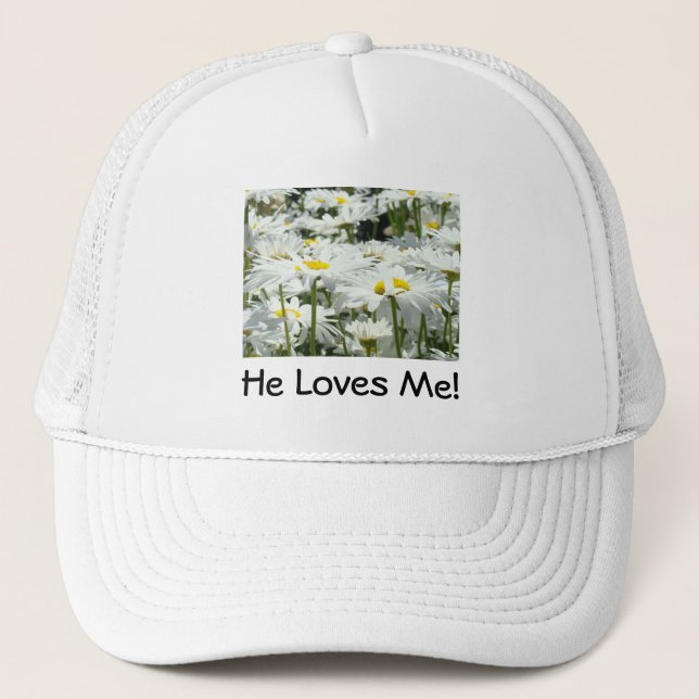 ¡Me Ama! Gorras Novia Amor Daisies (Anverso)