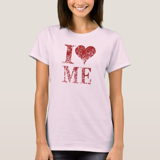 me amo a mí misma - camiseta de corazón para ella (Anverso)
