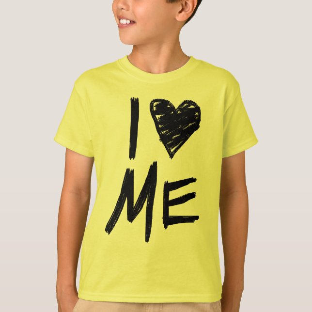 Me amo, camiseta video amarilla de los chicas (Anverso)