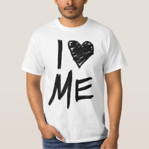 Me amo, garabateado la camiseta del corazón
