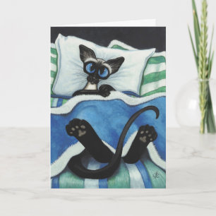 ¿Me arroparás? Tarjeta de gato romántico