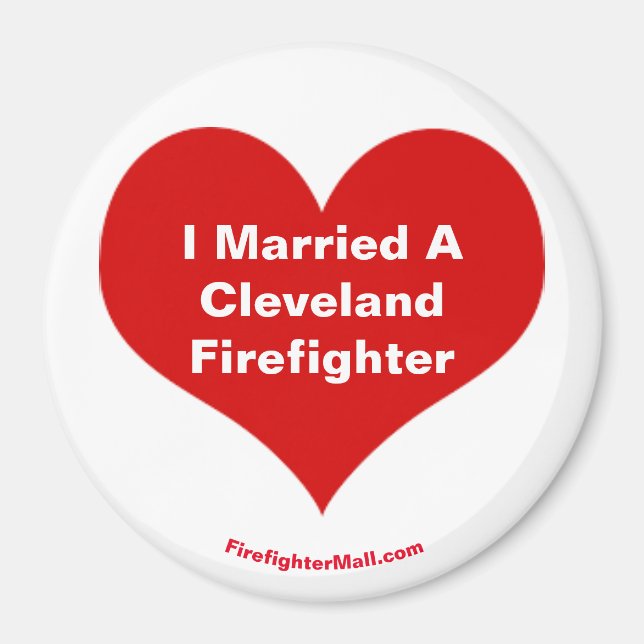 Me casé con un imán de bomberos de Cleveland (Frente)
