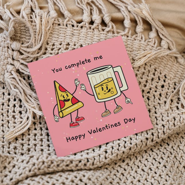 Me Completas La Cerveza Y La Tarjeta Pizza Valenti (Birthday Depot
You Complete Me Beer And Pizza Valentine's Card)
