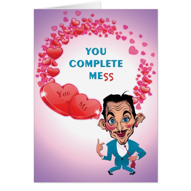 Me completas la tarjeta de San Valentín humorístic (Frente)