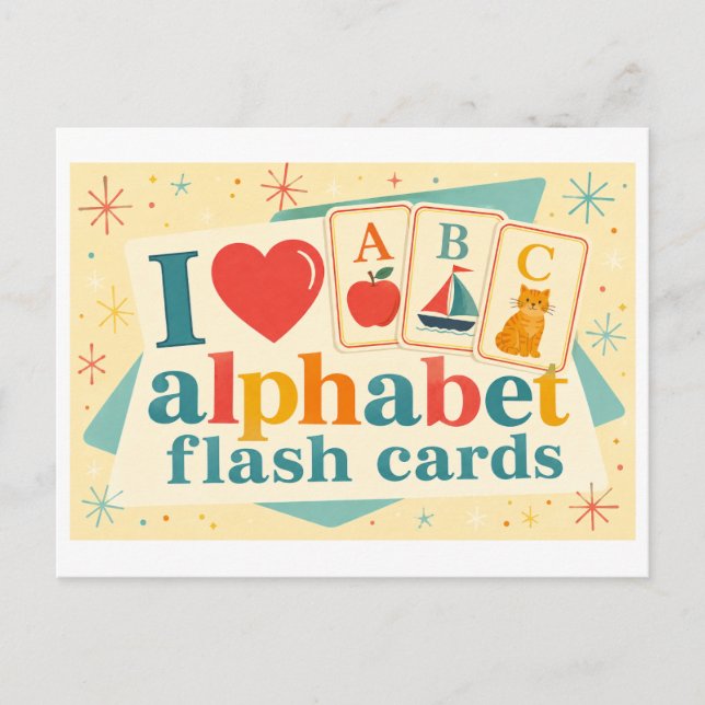 "Me [Corazón] Tarjetas Flash de Alfabeto" (Anverso)