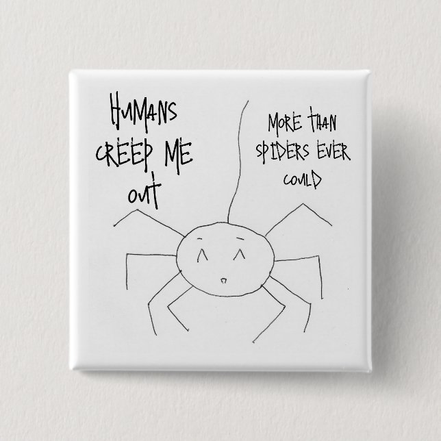 Me dan miedo los humanos botón (Anverso)