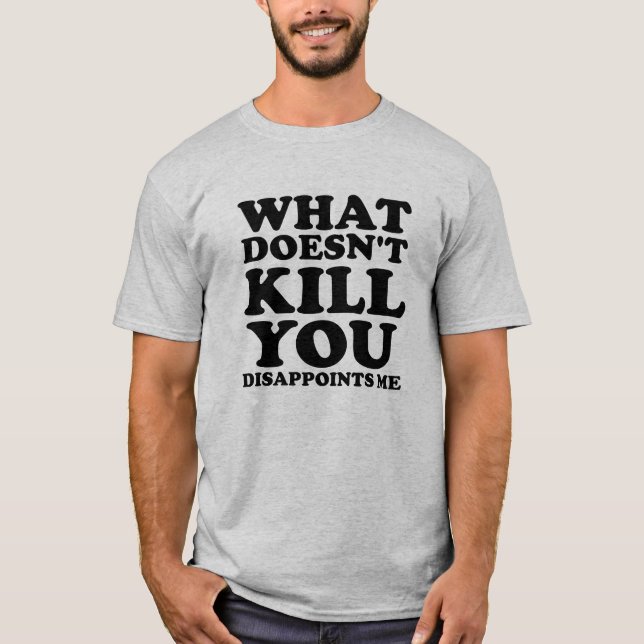 Me Decepciona Camiseta Divertida negra (Anverso)