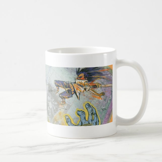 "Me defenderé" taza (Derecha)