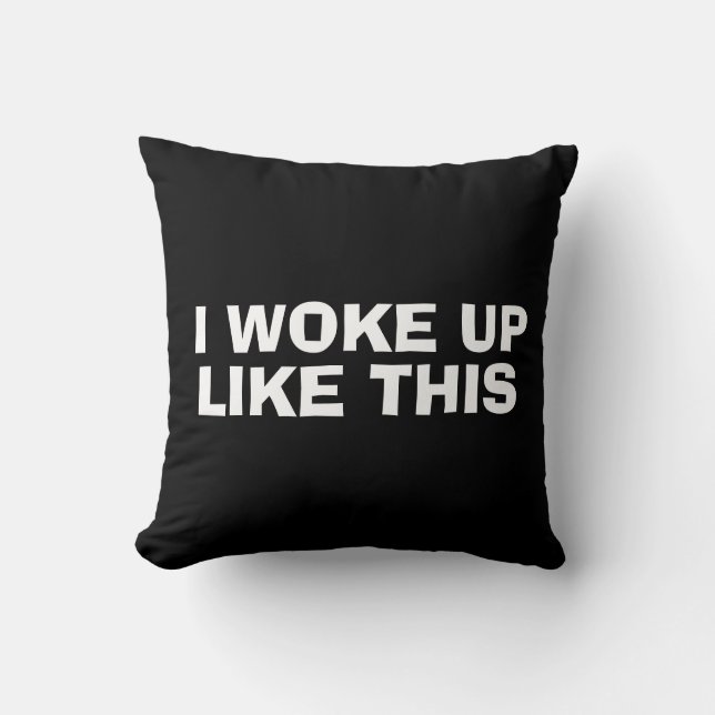 Me desperté así, almohadas divertidas (Anverso)