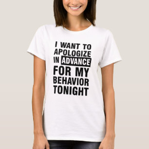 Me disculpo por adelantado mi camiseta del