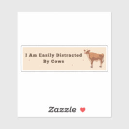 Me Distrae Fácilmente El Pegatina De Paro De Vacas