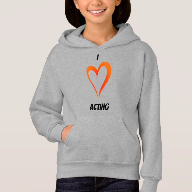 Me encanta actuar - Niños Pullover Hoodie (Anverso)