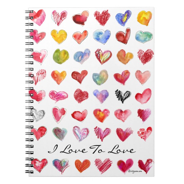 Me Encanta Amar Cuaderno De Corazones (Frente)